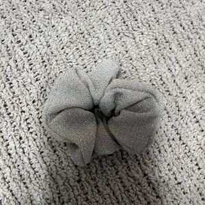 Silver Sparkle Hair Scrunchie